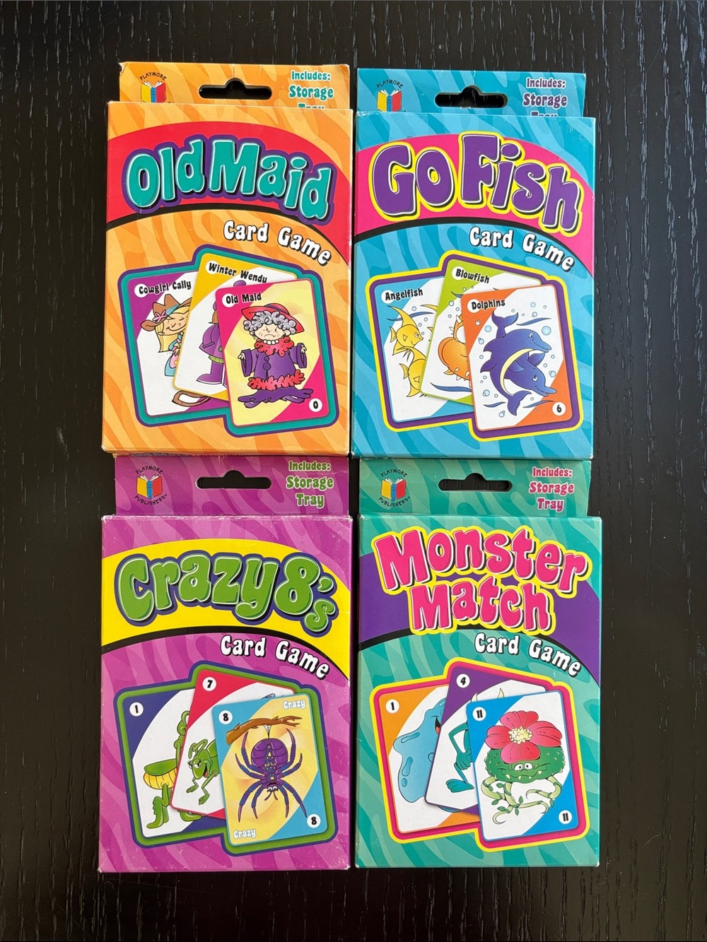 Classic Kids Card Game Set - Orange, Blue, Purple, Teal